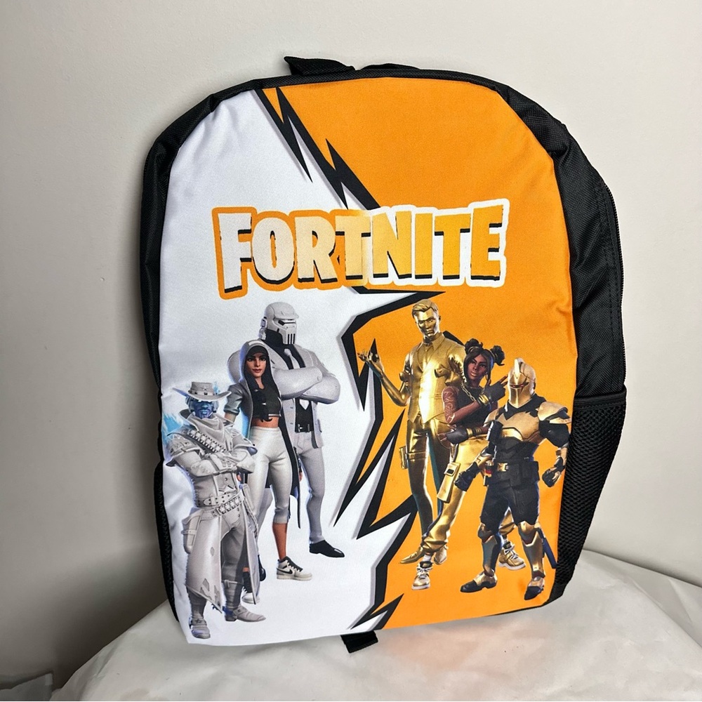 Fortnite Kids Backpack - Black and Orange
